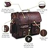 HULSH Vintage Leather Laptop Bag for Men Full Grain Large Leather Messenger bag for men 18 inches with rustic look Best leather briefcase #2