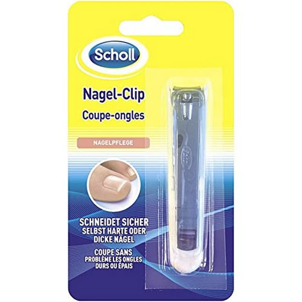 Scholl Klips do paznokci stóp, również w przypadku twardych lub grubych paznokci stóp, 1 opakowanie (1 x 1 sztuka)