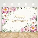 【Size&Color】:The happy retirement backdrop size is 7x5ft/(84in x 60in), Pictorial cloth is bright in color.High-resolution digital print. 【Material】:Thin vinyl and seamless, lightweight and it can be folded and portable. High resolution and durable q...