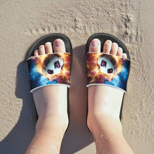 Jeiento Basketball Slides for Boy Non Slip Quick Drying Shower Shoes Comfy House Slippers Open Toe Garden Shoes2