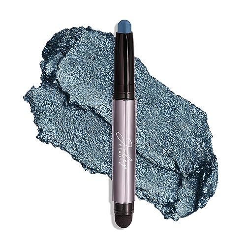 Image of Julep Eyeshadow 101 Cream-to-Powder Waterproof Shadow Stick - Sapphire Shimmer - Long-Lasting, Crease-Proof, Jewel Toned Blue Shimmer Cream Eyeshadow with Built-in Smudger