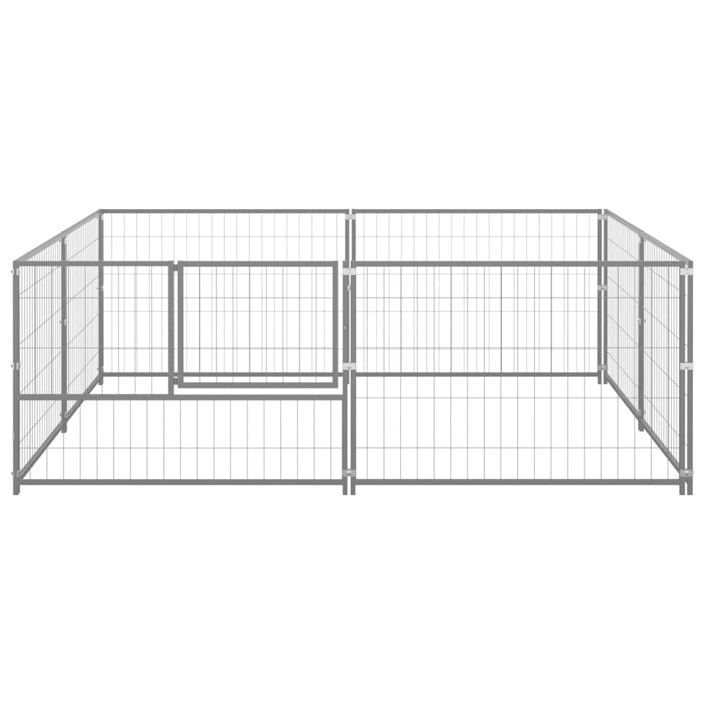 Artykuły dla zwierząt — hodowla psów srebrna 4 m² stal, zwierzęta i artykuły dla zwierząt domowych