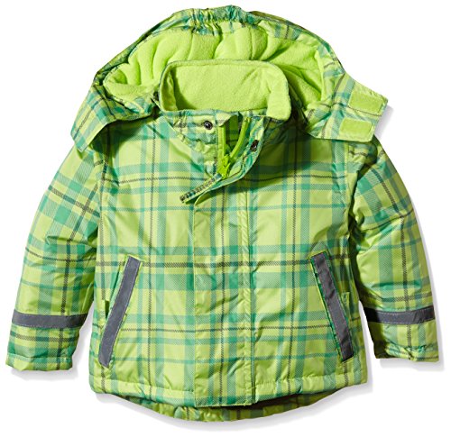 Preisvergleich Produktbild Playshoes Jungen Kinder Schneejacke, Skijacke, Snowboardjacke Karo, kariert Schneeanzug, Grün (original), (Herstellergröße: 128)