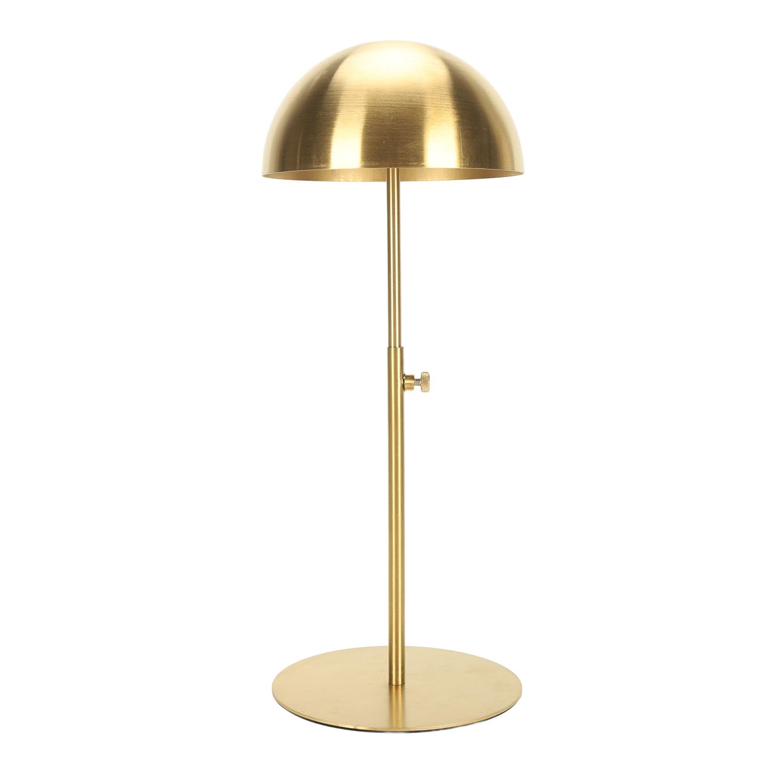 Qcwwy Espositore per Cappelli in Acciaio Inossidabile, Supporto per Cappelli Portatile Regolabile in Altezza Supporto per Testa per Parrucche Antiscivolo Antiruggine per Riporre (GOLD)