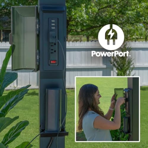 Image of Backyard Discovery Sarasota 12' x 10' Galvanized Steel Louvered Pergola Kit with Adjustable Roof, Shade, Rain Protection, High-Wind Rating, Gutter System for Outdoor Patio, Garden, Deck, Entertaining