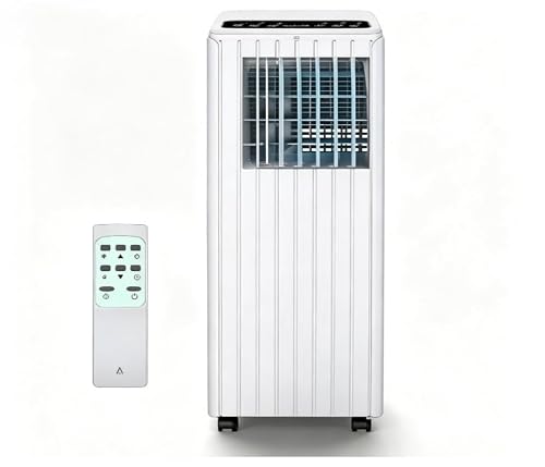JustSmart 9000 BTU Portable Air Conditioner – Cooling, Ventilation & Dehumidifier – Energy Efficient, 24H Timer + Remote + Window Kit – Ideal for Office & Apartment