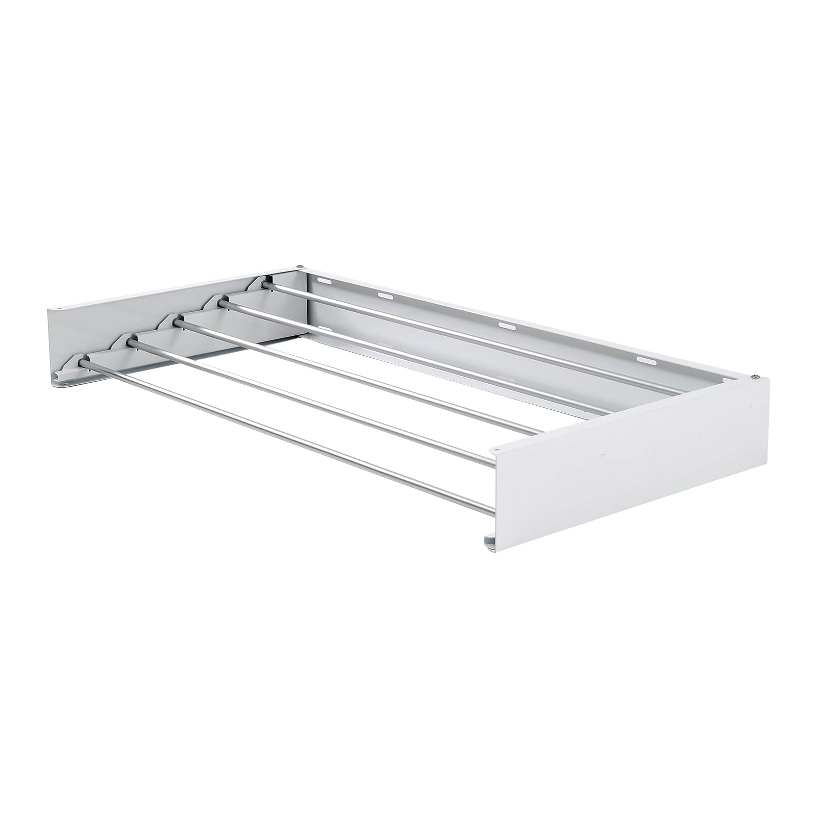 Warmiehomy Wäscheständer Wandmontage,80 cm Wäscheständer Ausziehbar Wand Wäschetrockner mit 5 Aluminiumstangen,Clothes Drying Rack für drinnen und draußen,Tragkraft bis zu 25 kg