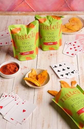 Image of Natch Dried Thai Mango Slices, Healthy Snakcs 100% All Natural, Vegan, Gluten Free, No Artificial Preservatives, Trans Fat Free, Rich in Antioxidants, Chilli Flavour, 60gm (Pack of 4)