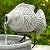 Smart Solar Marin Elegant Cement Fish Solar-Powered Fountain with 10' Cable, Charming Fish Outdoor Solar Garden Fountain, Gray