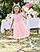 Arshiner Toddler Girl Easter Dresses Party Formal Birthday Tutu Tulle Tie Back Crew Neck Toddlers Dress Pink Size 6