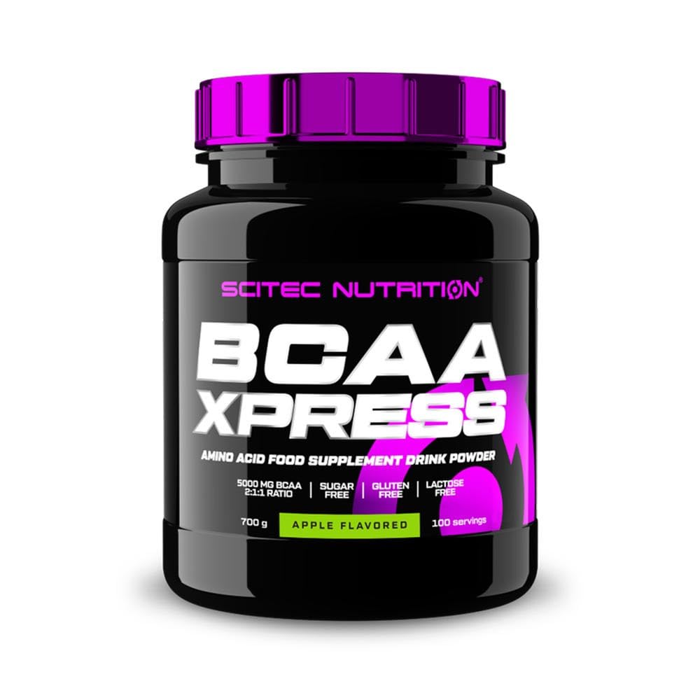 Scitec Nutrition BCAA-Xpress - Polvere con aminoacidi ramificati 2:1:1 | Da bere prima, durante e dopo l'allenamento - Si scioglie facilmente - Senza zuccheri e lattosio - 700 g, Mela