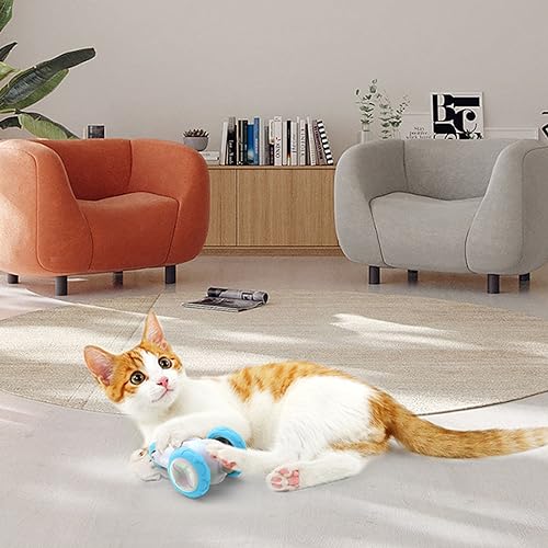 Brinquedo para Gatos Em Movimento, Brinquedos Elétricos Inteligentes para Gatos, Rodas de Silicone d