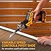 Cordless Reciprocating Saw: DEKOPRO 20Volt Battery Powered Mini Reciprocating Saw, Compact Electric Metal Blades Tool, Power Hand Saws for Wood work, Cut