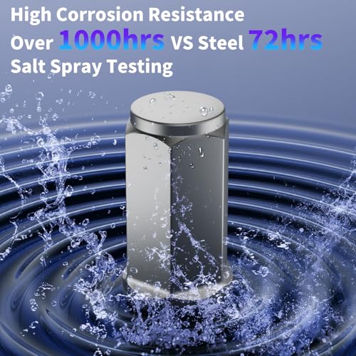Image of Titanium 1 /2-20 Lug Nuts, 20pc | Ultra-Light Closed End Wheel Nuts, High-Strength & Corrosion-Resistant Titanium Alloy, 60-Degree Conical Seat