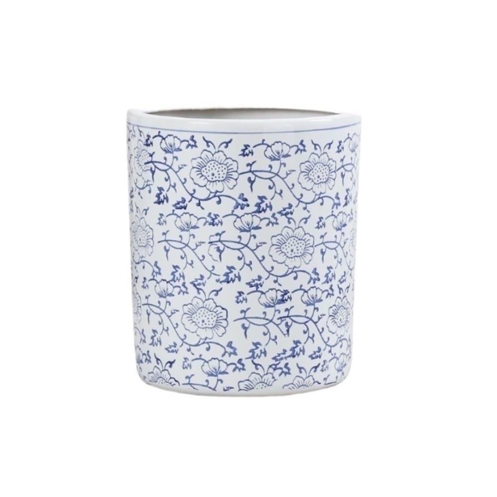 XBGfdySD Blue and white porcelain flowerpot，Flowers Plant Pots with Drainage Hole Indoor Plants ornament(Medium)