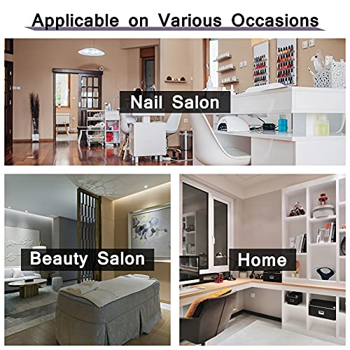 Henf Manicure Nail Art Desk Computer Desk, Spa Beauty Nail Salon Technician Table Nail Desk Stations Equipment With Wheels, Beauty Table For Beauty Salons/Manicure Shop (Style1, Black) #TOP5
