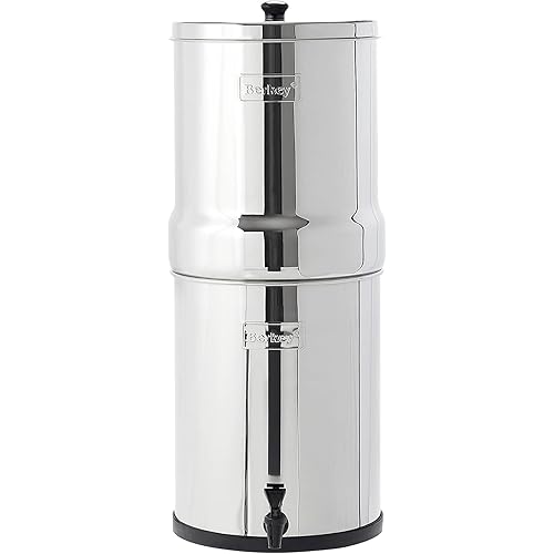 Royal Berkey Gravity-Fed Stainless Steel Countertop Water Filter System 3.25 Gallon with 2 Authentic Black Berkey Elements BB9-2 Filters