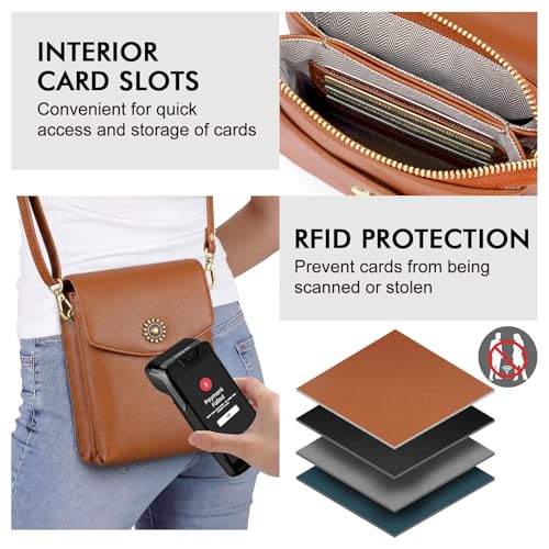 Image of Peacocktion Small Crossbody Bags for Women Travel Cell Phone Purse RFID Wallet Purses with Adjustable Strap Trendy