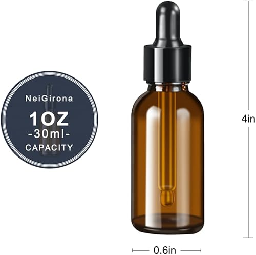 Miniatura 4 de 9 botellas con cuentagotas de 1 onza y 3 botellas de 1.7 onzas líquidas con 2 embudos, botella de tintura de vidrio ámbar de 1.0 fl oz con goteros