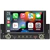 Newest Single Din Car Stereo for Wireless Apple Carplay&Android Auto,6.2 Inch Touch Screen Car Audio Compatible Voice Control/Backup Camera/Bluetooth5.0/MirrorLink/FM/TF/USB/AUX