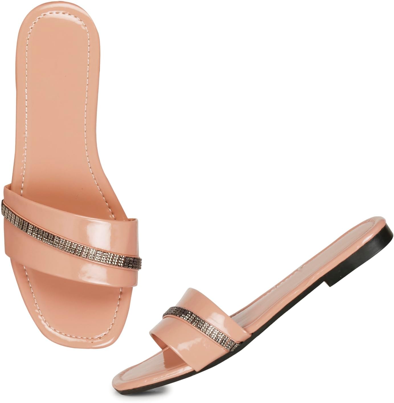 SHREE BALAJI ENTERPRISES STORES Single Strap Flat Slippers Stylish and Fashionable | Stylish Latest & Trending Slipper Casual Wear For Women