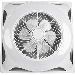 Ventilador Empotrable BEL AIR HOME - Ventilador de Techo Desmontable ROUND con Luz LED de 30W y Control Remoto, Diseño Moderno y Rejilla Giratoria para Espacios Amplios - 59,5x59,5 cm