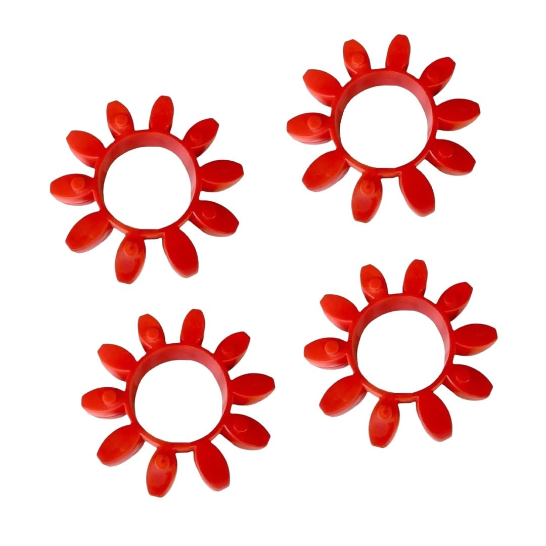 Ammortizzatore Spider flessibile Tampone di accoppiamento in gomma GR da 1 pezz0, giunto flessibile rosso, diametro esterno 30-225 mm, elemento tampone elastico a forma fiore prugna(200x100x34mm)