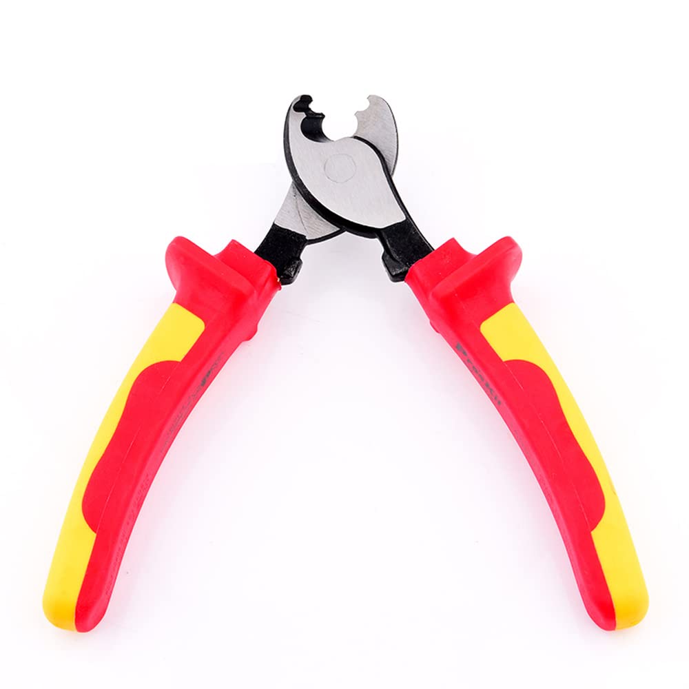 SR-V206 VDE 1000V Cortador de Cables Trinquete Ahorro de Mano de Obra Tijeras de Electricista aisladas Mango Antideslizante