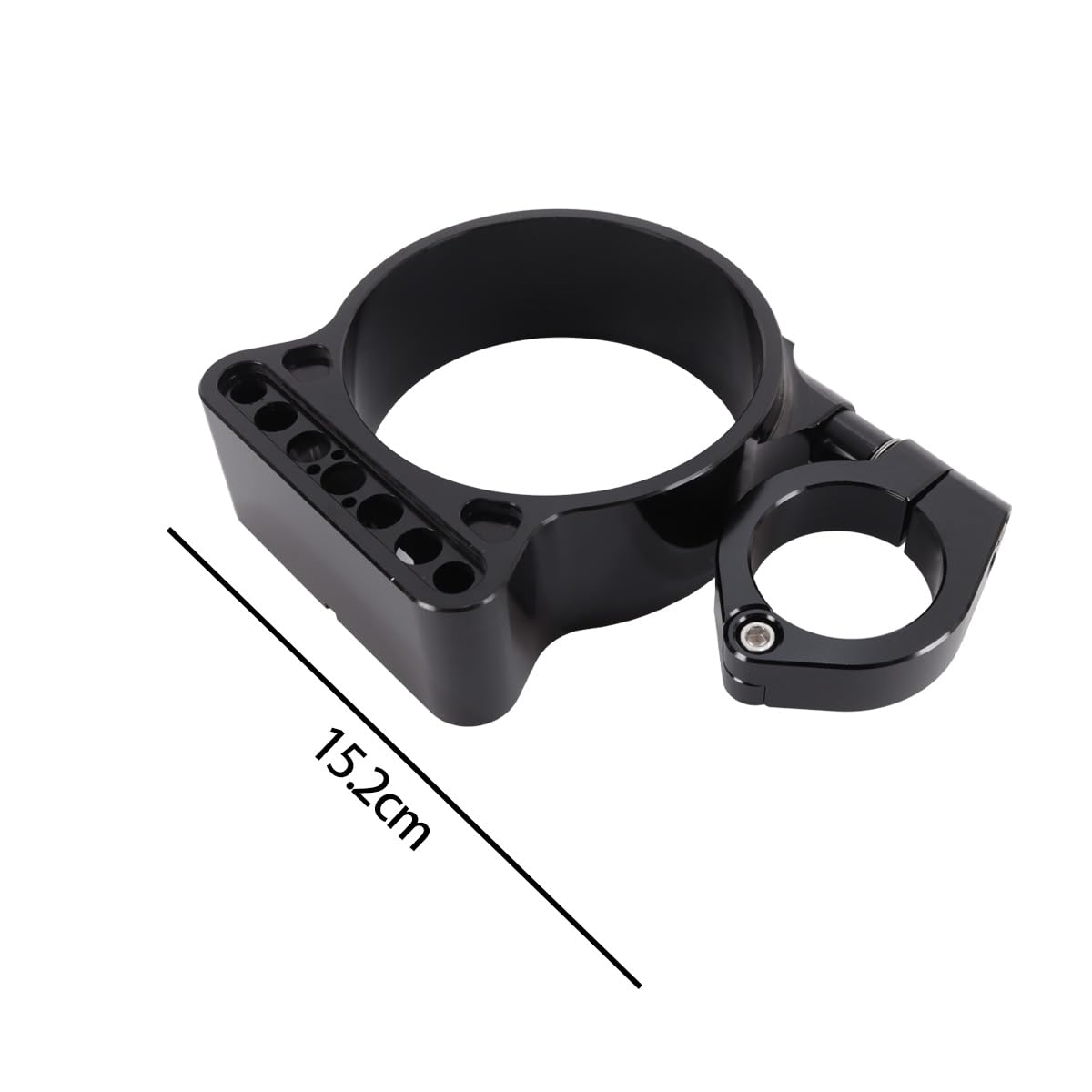 Staffa di riposizionamento del tachimetro laterale per moto, copertura dell'alloggiamento del contachilometri per Harley Sportster XL 883 1200 1995-2013 (nero)