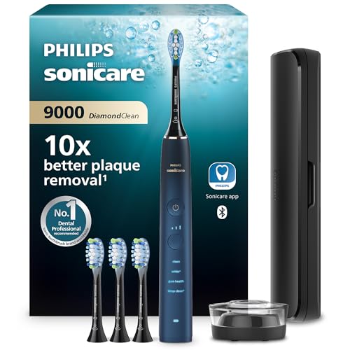 Philips Sonicare DiamondClean elektrische Zahnbürste der 9000er Serie – Schallzahnbürste,...