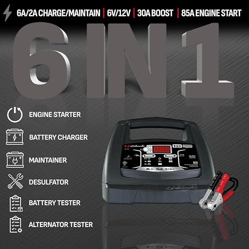 Image of Schumacher Electric 6A Car Battery Charger & Maintainer, 6V /12V - SC1362