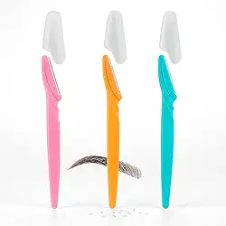 Kit 3 Lâminas para Sobrancelha com Capa Protetora de Aço Inox – Aparador Facial Preciso e Seguro