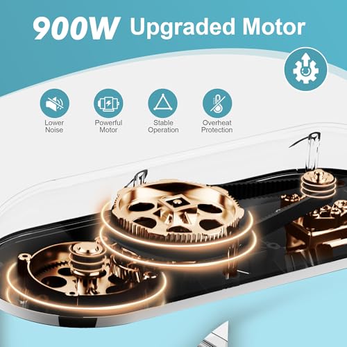 Image of Kitchen in the box 7QT 900W 10-Speed Stand Mixer, Tilt-Head Kitchen Electric Mixer with Dough Hook, Whisk & Flat Beater(Blue)