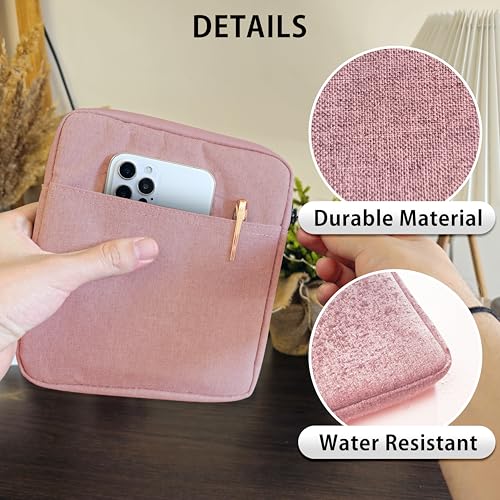 MyGadget Nylon Sleeve Hülle für Tablet bis 7 Zoll [ 17 x 14,5 cm ] - Schutzhülle Tasche ideal z.b. Kindle Oasis [9 & 10 Gen.] | Paperwhite [bis 2021] - Rosa