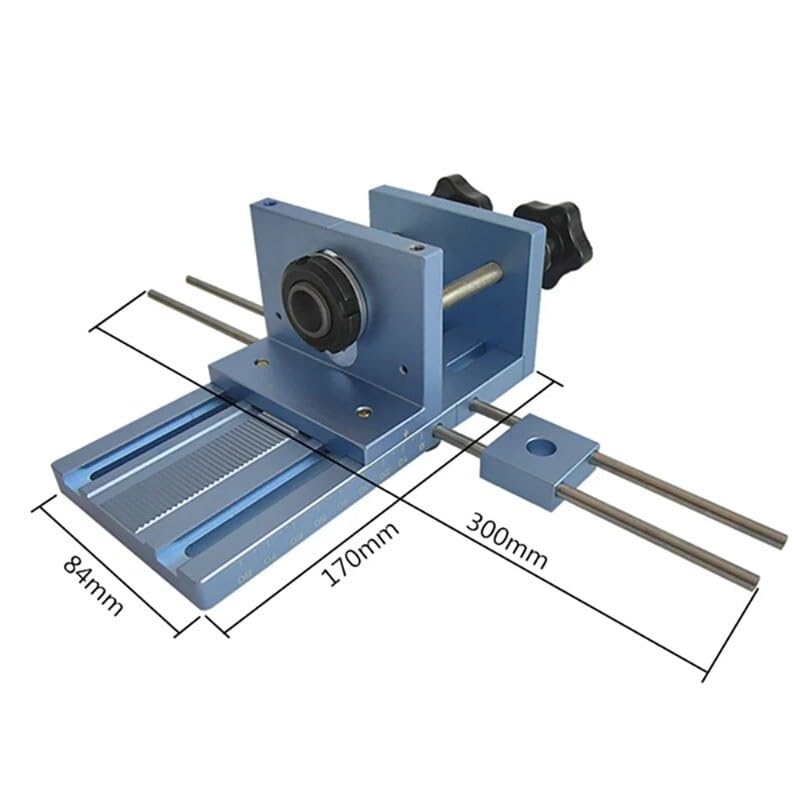 Roundwood Tenon Puncher Furniture Opening Device Aluminum Alloy with Desk Holder