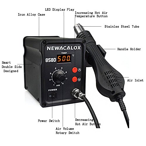 Hot Air Rework Station 500 ° C Soldering Station With Hot Air Gun Airflow Adjustable Desoldering Station For Bga Ic Desoldering Tool #TOP1