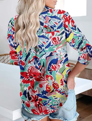 Image of Magritta Long Sleeve Shirts for Women Fashion Button Down Blouse Tops