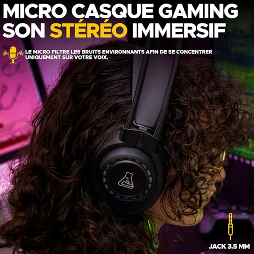 The G-Lab - Combo Natrium - Set tastiera mouse gamer 4 in 1 - Tastiera gamer AZERTY USB, RGB, 19 tasti Antighosting, Mouse gamer 6400 Dpi, Cuffie da gioco & Tappetino per mouse - PC/PS4/PS5-XBOX - Tastiera gaming - Immagine 3