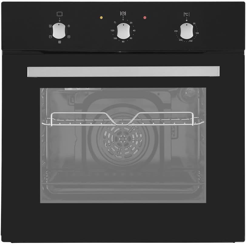 Cookology 60cm Built In Electric Fan Oven Integrated Single Fan Oven