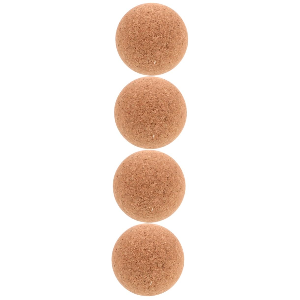 KOMBIUDA 4pcs Cork Roller Ball Massage Therapy Ball for Fitness Pressure Relief High Density