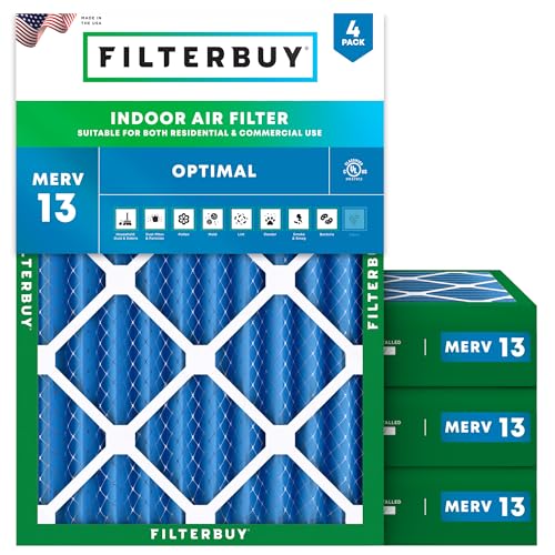 Image of Filterbuy 20x23x4 Air Filter MERV 13 Smoke & Allergy Defense (4-Pack)