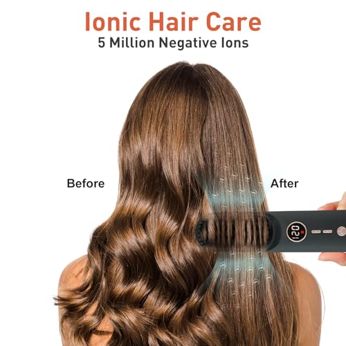 Cepillo alisador de cabello TANSHINE inalámbrico y portátil miniatura 3