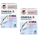 Doppelherz system OMEGA-3 KONZENRAT – Mit 300 mg EPA und 200 mg DHA pro Kapsel als Beitrag für die normale Gehirn- und Herzfunktion – 2 x 120 Kapseln