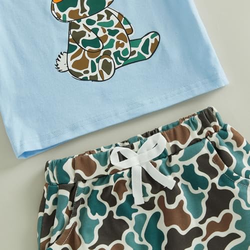 Image of Toddler Boy Easter Outfit Letter Cross Short Sleeve T Shirt Camouflage Shorts Set 2T 3T 4T 5T Summer Outfits
