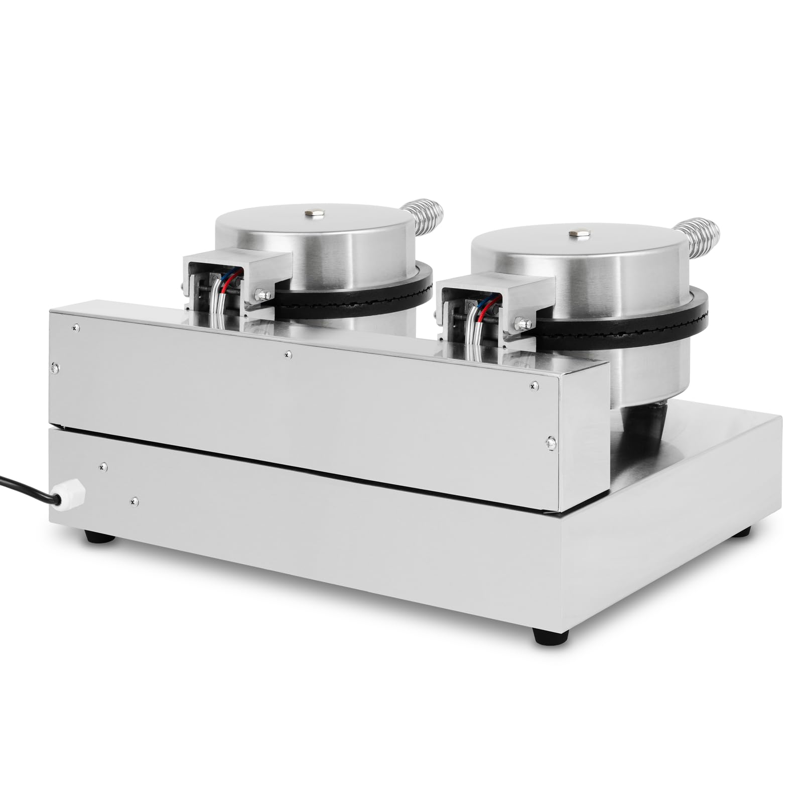 VERTES gofrera doble, gofrera cónica para helados, 48 piezas por hora, cónica, ajustable 0-300°C, temporizador, cónica de hierro fundido carcasa de acero inoxidable, gofrera cónica 2000 W
