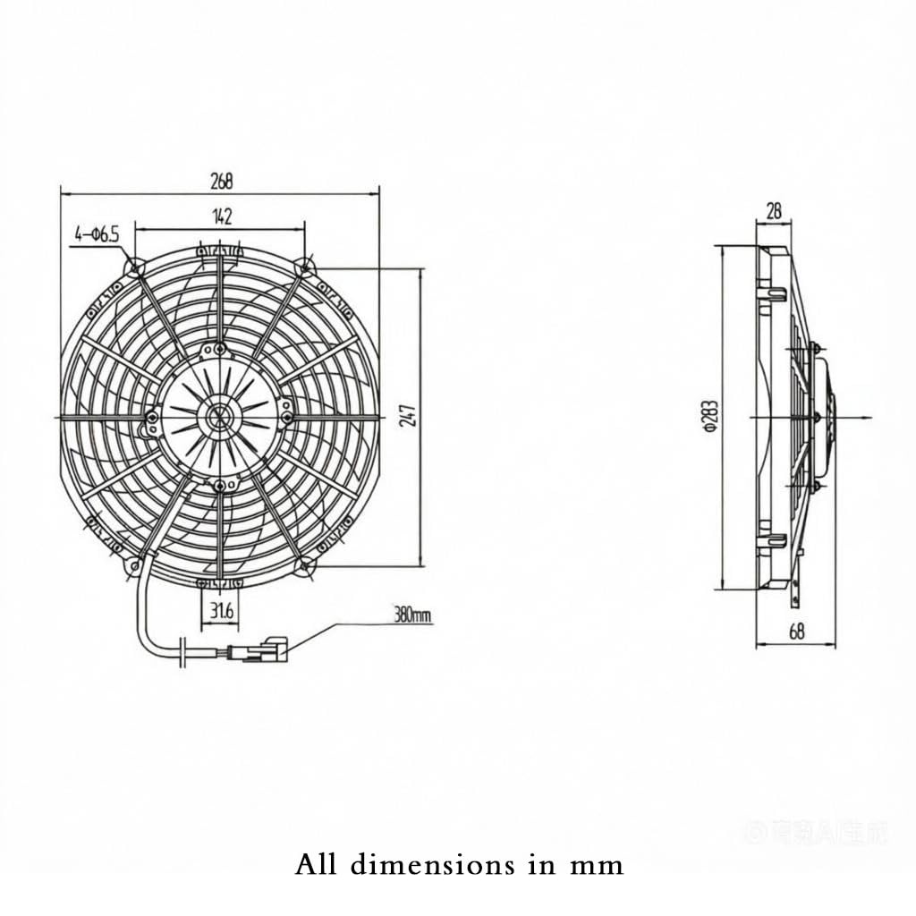 Amazon.com: 24V Radiator Fan 78-1535 781535 Compatible with Thermo