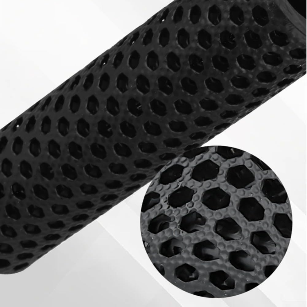 Manopole per manubrio di mountain bike, stampate in 3D, ergonomiche, assorbenti, traspiranti, design a rete, per manubri da 22,2 mm, con anelli di bloccaggio in lega di alluminio, colore