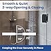 Glass Shower Door Hinges – Frameless Heavy Duty 90 Degree Wall to Glass Replacement Hinge with Mounting Hardware – Bathroom Accessories (Beveled, Matte Black)