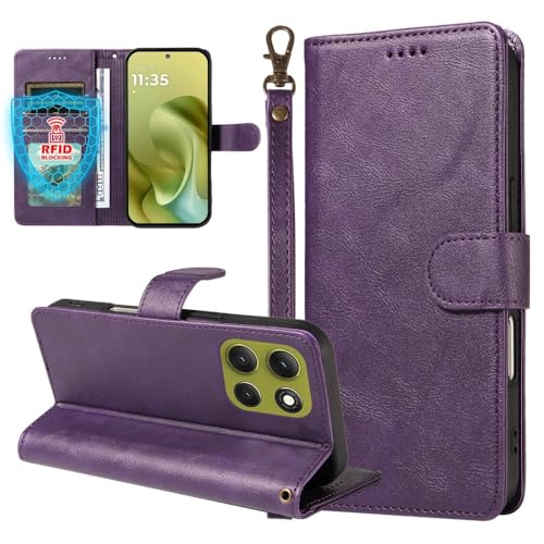 Étui compatible avec OnePlus Nord 4 5G portefeuille cuir souple violet