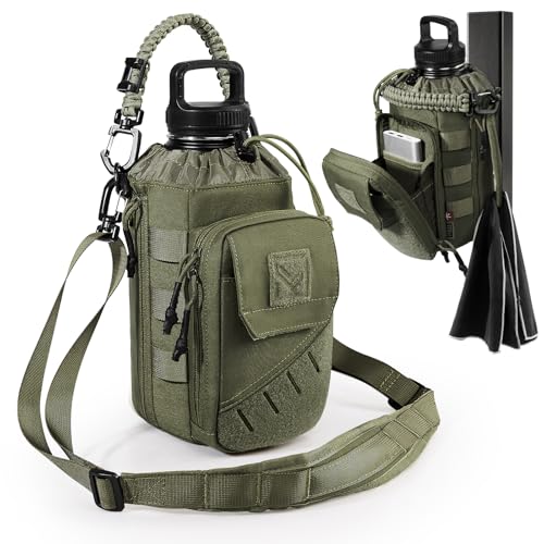 Sacoche pour gourde 1L 2L avec étui téléphone et rangement bouteille gym